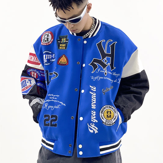 Patchwork Varsity Jacket - American Edition