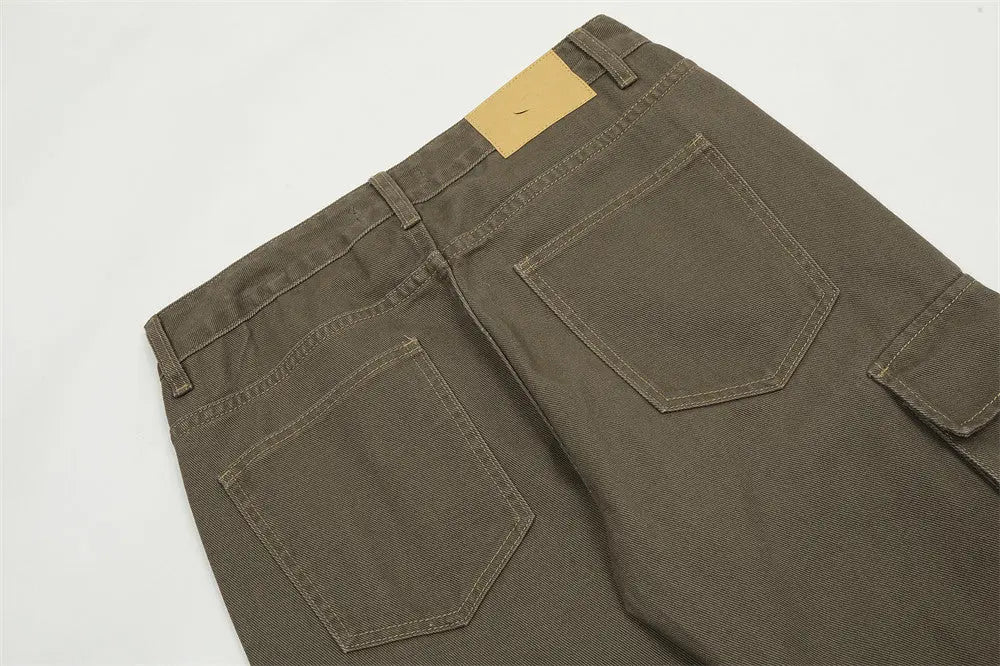 4 Season Slightly Flared Cargo Jeans Men The 4 Season Clothing Brand