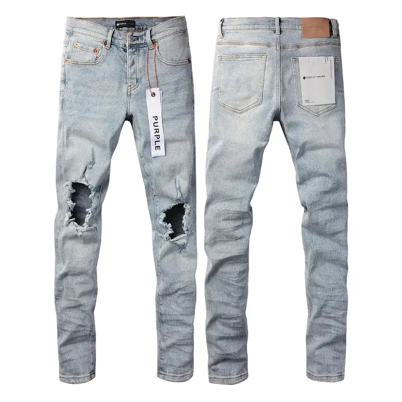 Purple Jeans - Ripped Light Blue Washed - Limited Edition The Seasons Streetwear