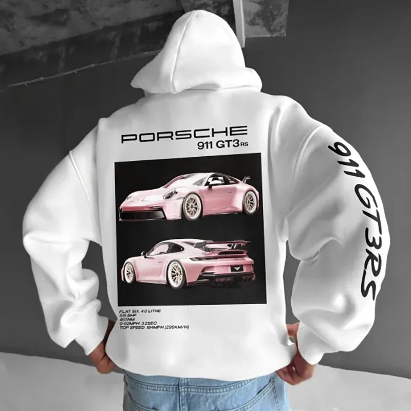 Classic Casual Racing Car Graphic Hoodie - The 4 Season Clothing Brand