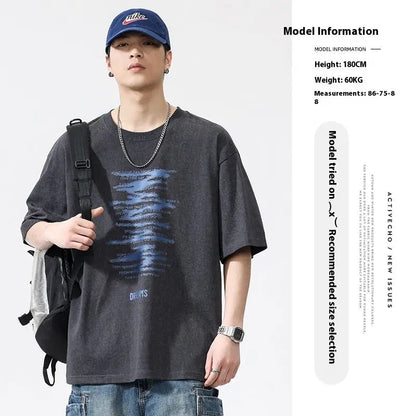 American T-shirt Printed Loose Casual The 4 Season Clothing Brand