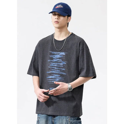 American T-shirt Printed Loose Casual The 4 Season Clothing Brand