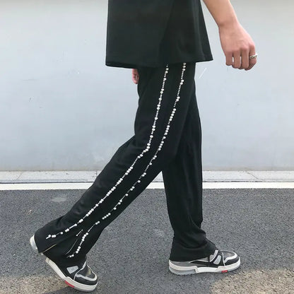 Australian Diamond Tide High Street Side Zipper Flared Pants The 4 Season Clothing Brand