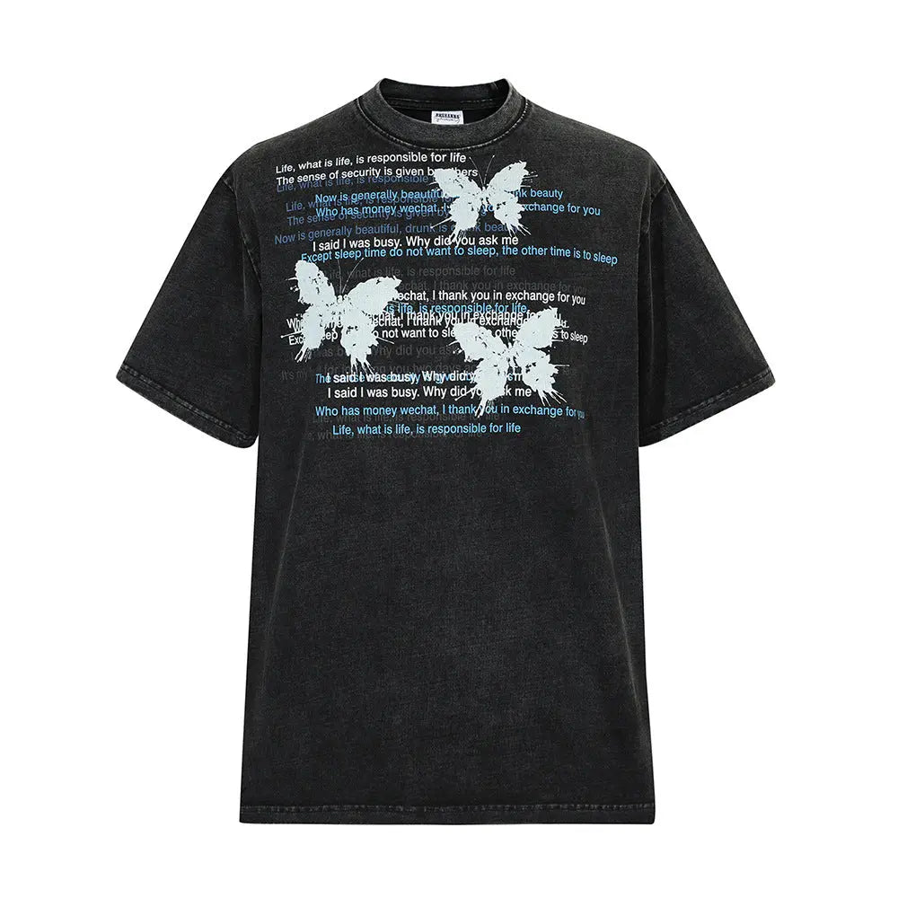 Butterfly Distressed Graphic T-Shirt The 4 Season Clothing Brand