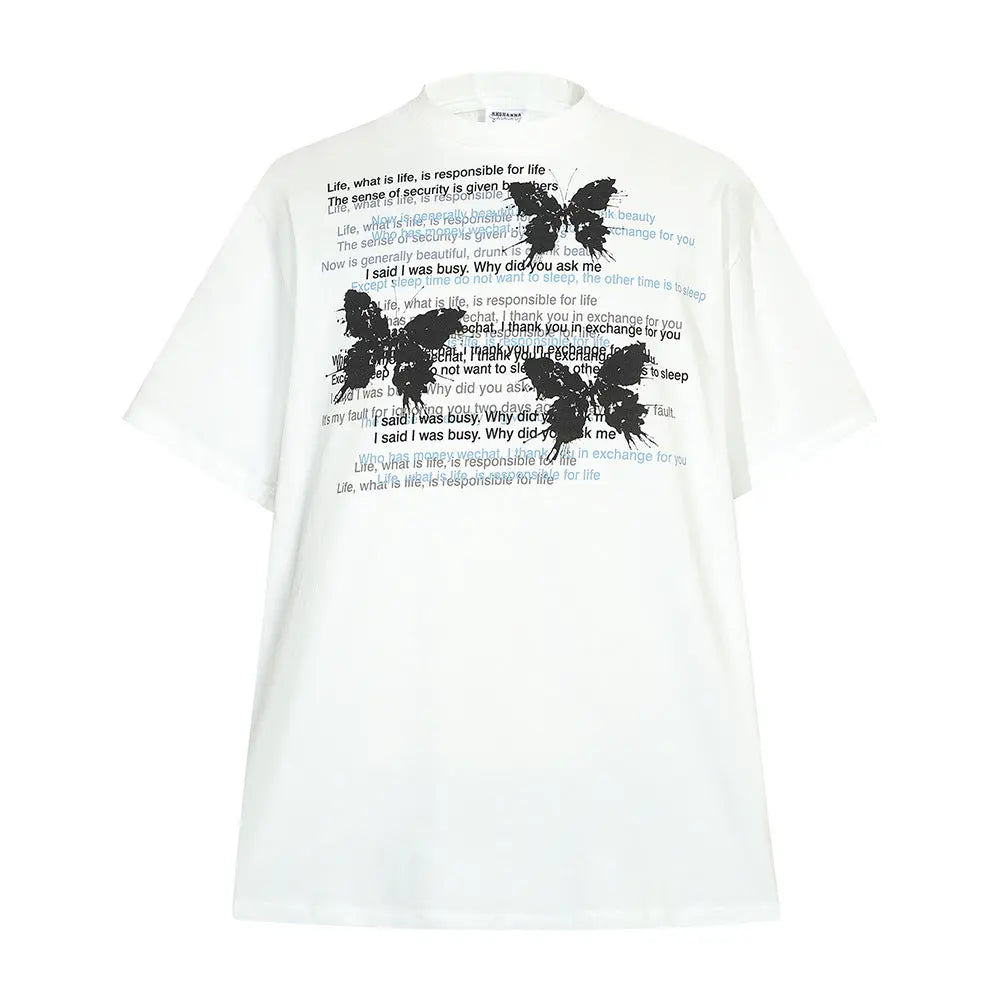 Butterfly Distressed Graphic T-Shirt The 4 Season Clothing Brand