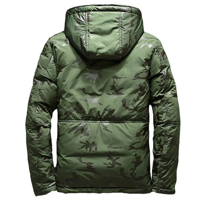 Camouflage Men's Winter Jacket Coat Hooded Casual Slim Down Parka Autumn Camo Windproof Warm Mens Overcoat The 4 Season Clothing Brand