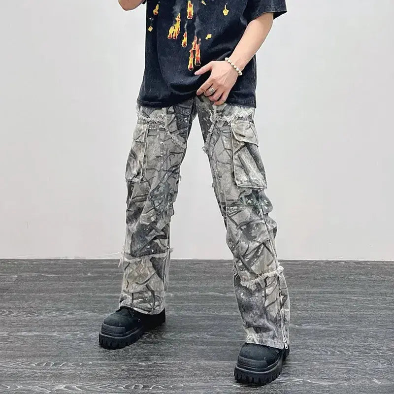 Camouflage Ripped Jeans The 4 Season Clothing Brand