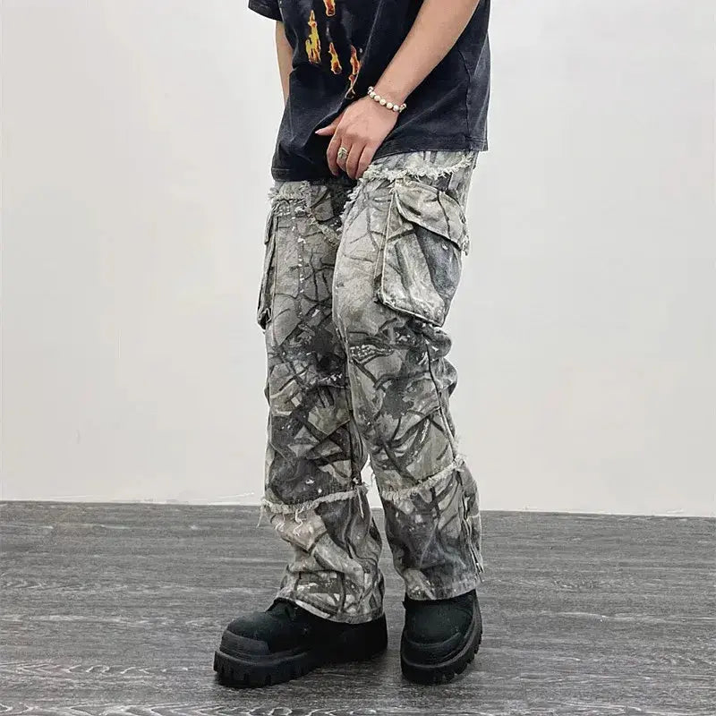 Camouflage Ripped Jeans The 4 Season Clothing Brand