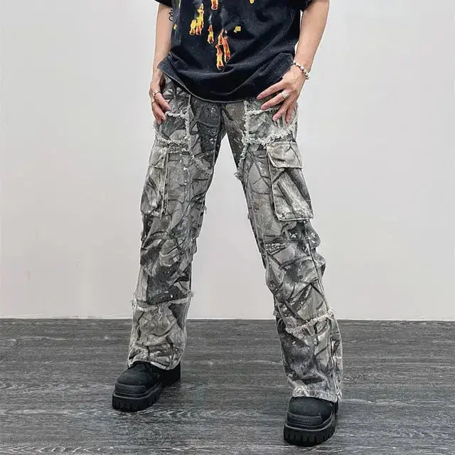 Camouflage Ripped Jeans The 4 Season Clothing Brand