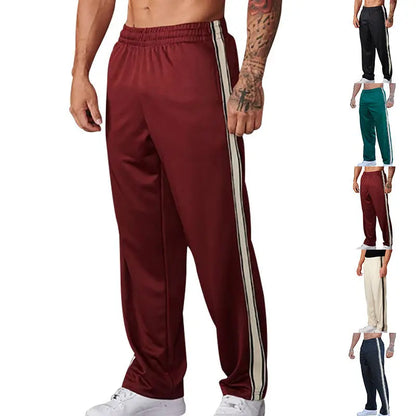 Classic Striped Sports Straight Flared Pants The 4 Season Clothing Brand