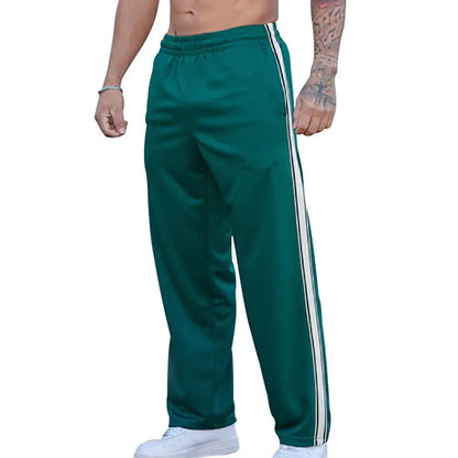 Classic Striped Sports Straight Flared Pants The 4 Season Clothing Brand