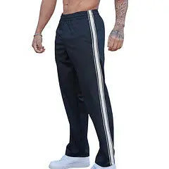 Classic Striped Sports Straight Flared Pants The 4 Season Clothing Brand