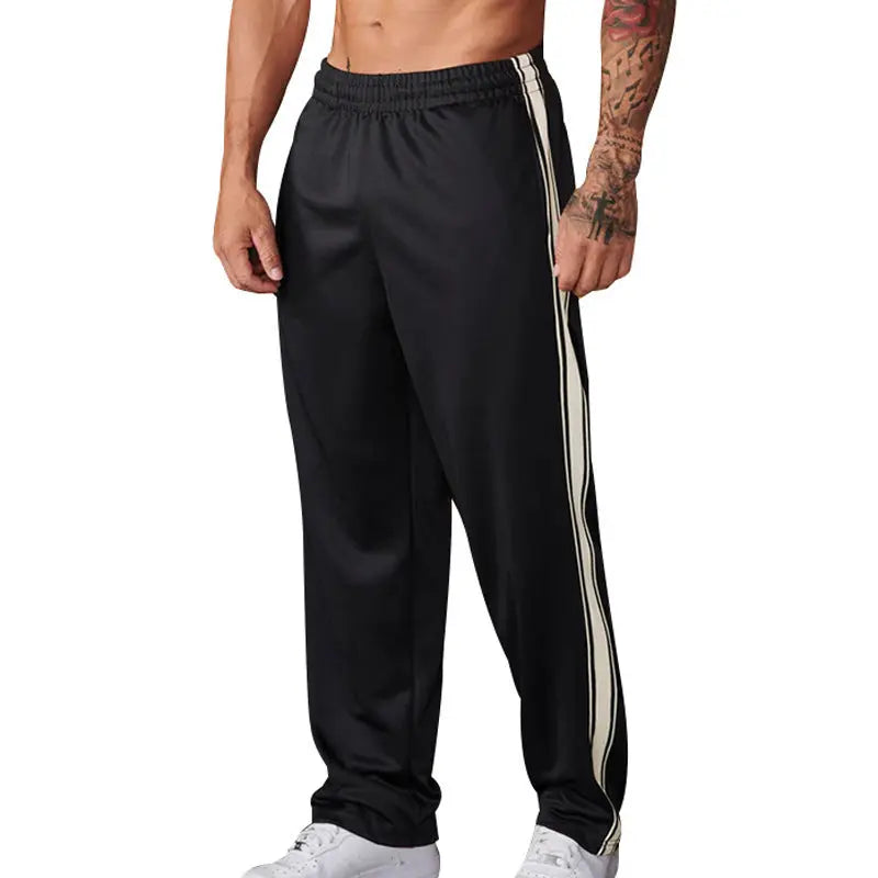 Classic Striped Sports Straight Flared Pants The 4 Season Clothing Brand