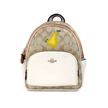 Coach Mini Court Signature Coated Canvas Pear Motif Backpack - The 4 Season Clothing Brand