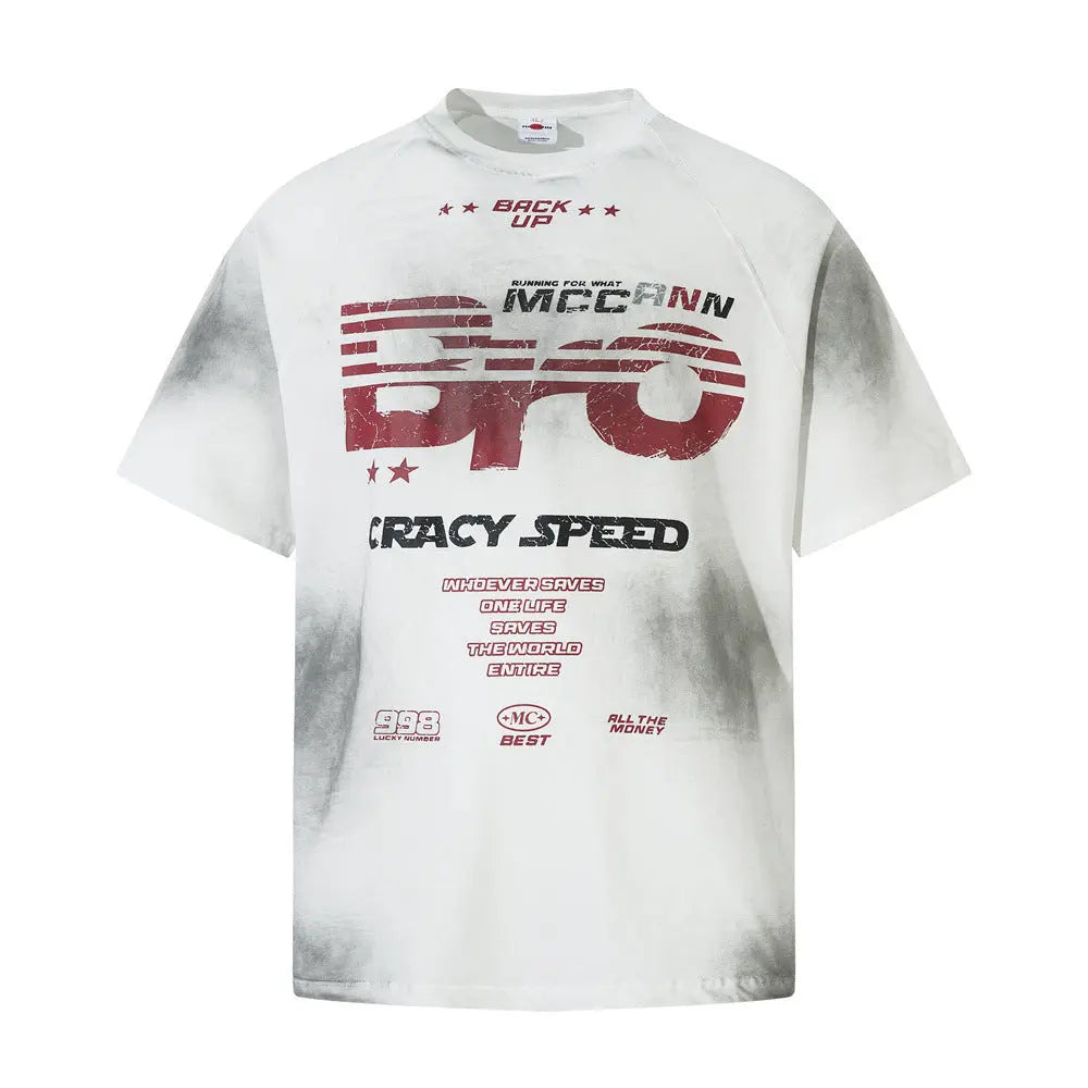 Crazy Speed Racing Graphic Printed T-Shirt The 4 Season Clothing Brand