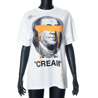 Cream Graphic Oversized T-Shirt - The 4 Season Clothing Brand