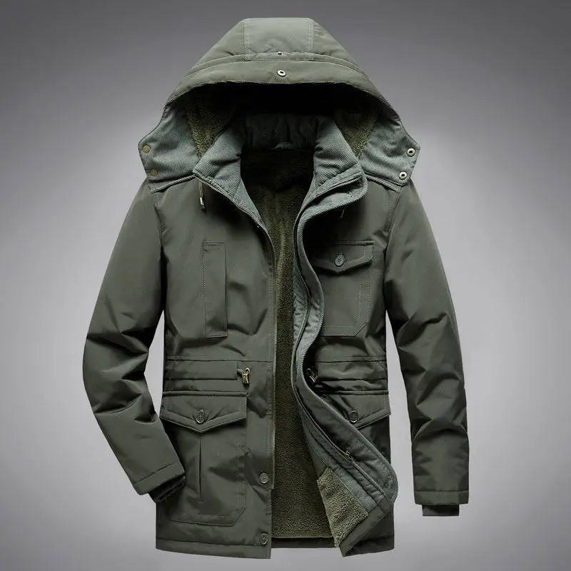 Exclusive Lambswool Liner Cotton Coat Jacket - The 4 Season Clothing Brand