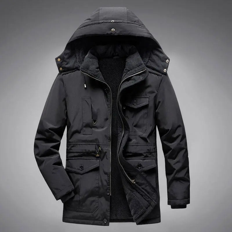 Exclusive Lambswool Liner Cotton Coat Jacket - The 4 Season Clothing Brand