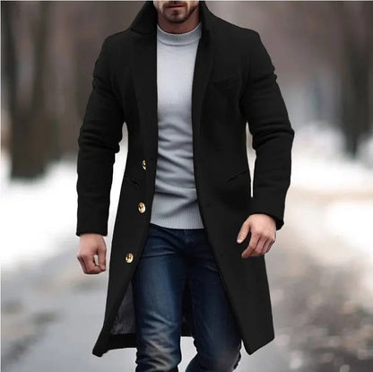 Exclusive Mid-length Woolen Trench Coat - The 4 Season Clothing Brand