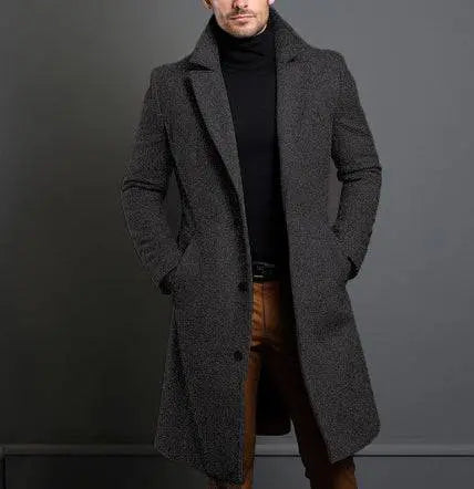 Exclusive Mid-length Woolen Trench Coat - The 4 Season Clothing Brand