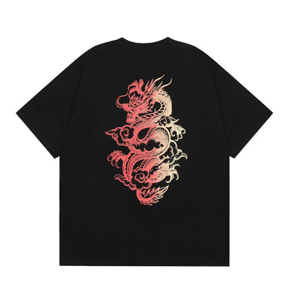 FS Dragon Gradient Printed T-Shirt The 4 Season Clothing Brand