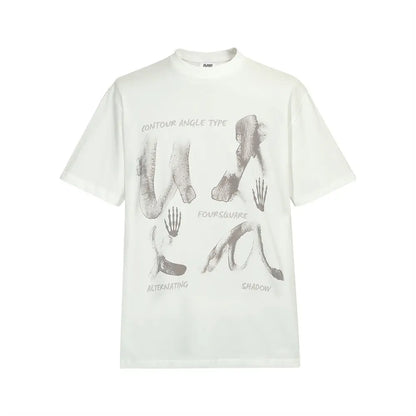 Fashion Hand Graphic T-Shirt The 4 Season Clothing Brand