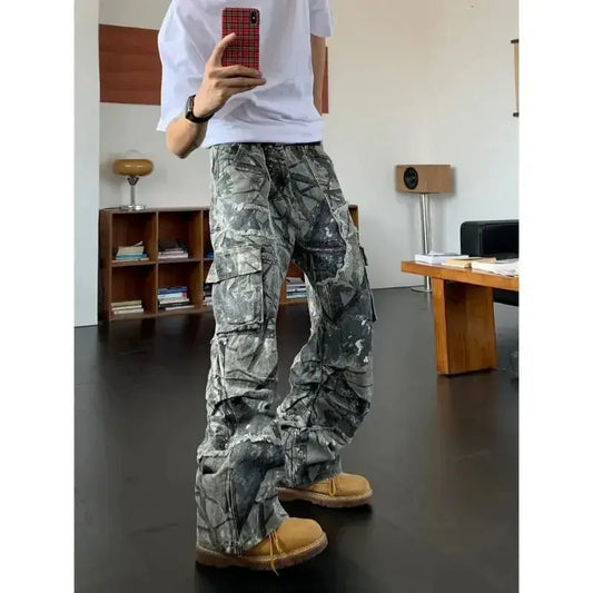 Flare Camouflage Cargo Pants The 4 Season Clothing Brand