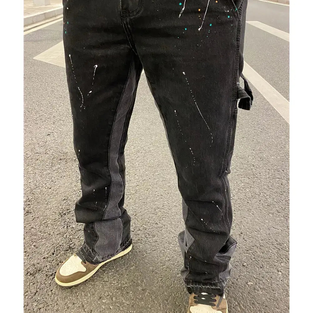 Flare Spray Paint Jeans The 4 Season Clothing Brand