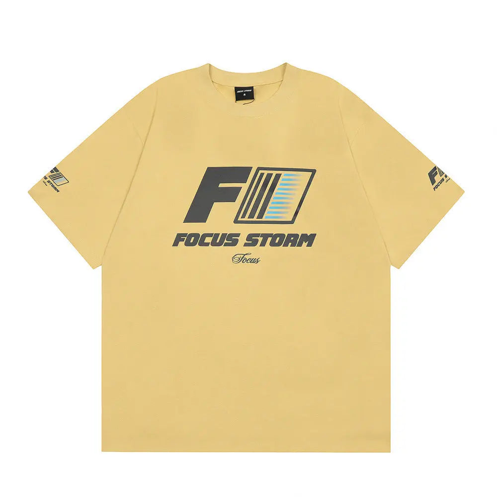 Focus Storm Printed Lettered T-Shirt The 4 Season Clothing Brand