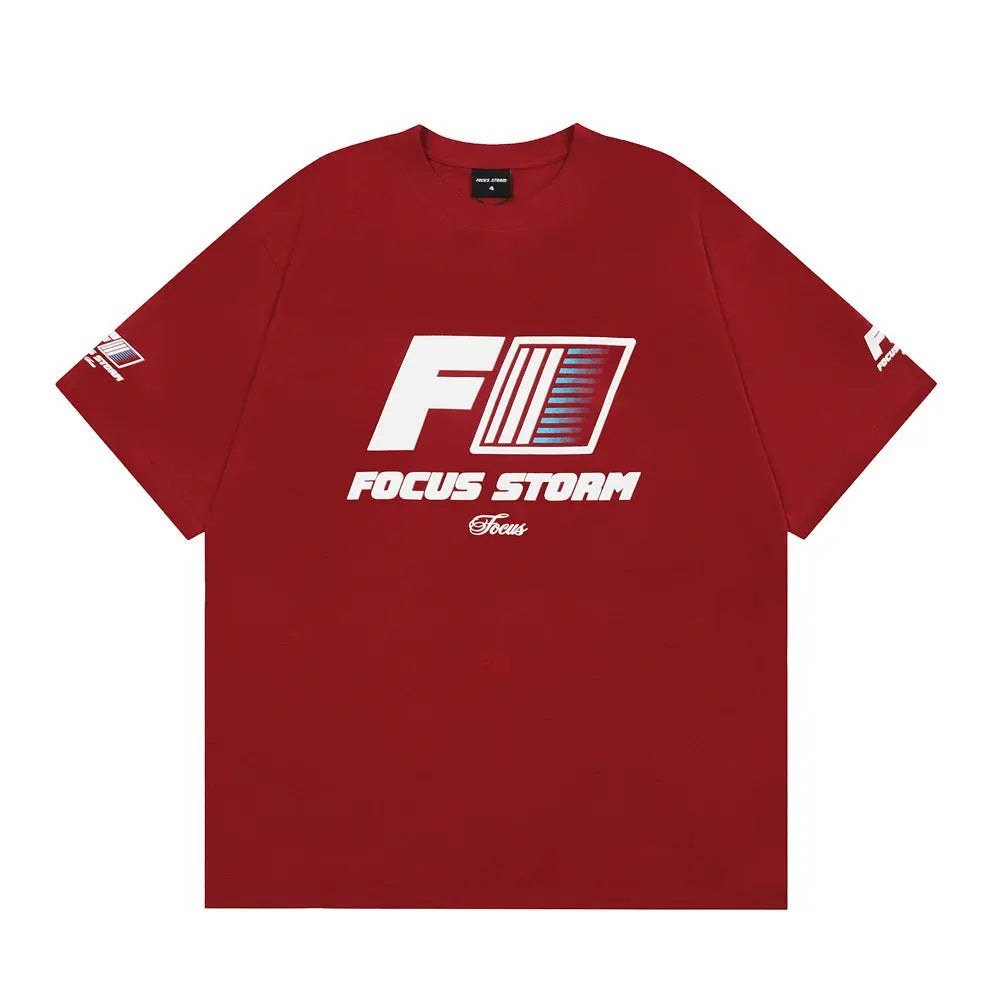 Focus Storm Printed Lettered T-Shirt The 4 Season Clothing Brand