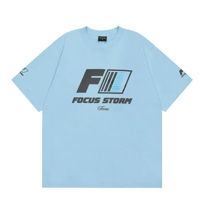 Focus Storm Printed Lettered T-Shirt The 4 Season Clothing Brand