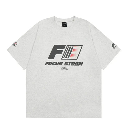 Focus Storm Printed Lettered T-Shirt The 4 Season Clothing Brand