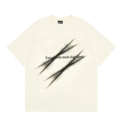 Focus Storm Scratch Printed Graphic T-Shirt The 4 Season Clothing Brand