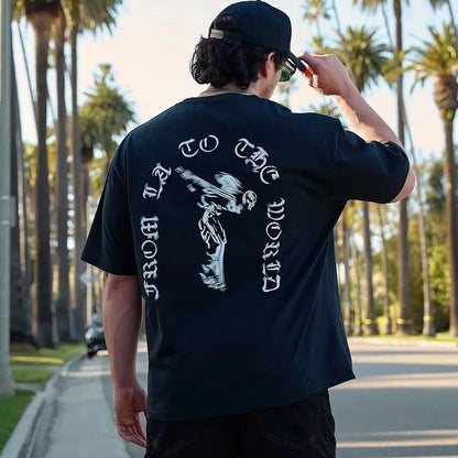 From LA To The World Printed T-Shirt The 4 Season Clothing Brand