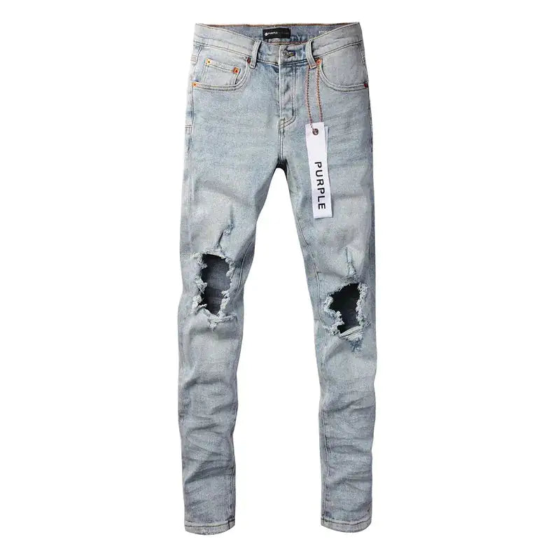 Purple Jeans - Ripped Light Blue Washed - Limited Edition The Seasons Streetwear