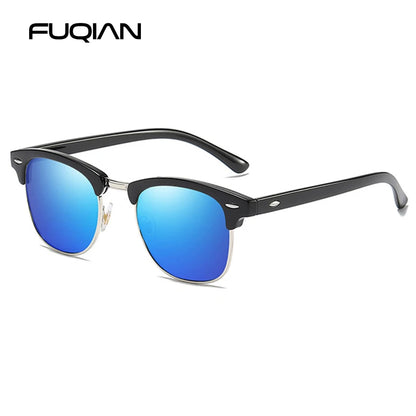 Classic Half Frame Polarized Sunglasses - Anti Glare - The Seasons Streetwear