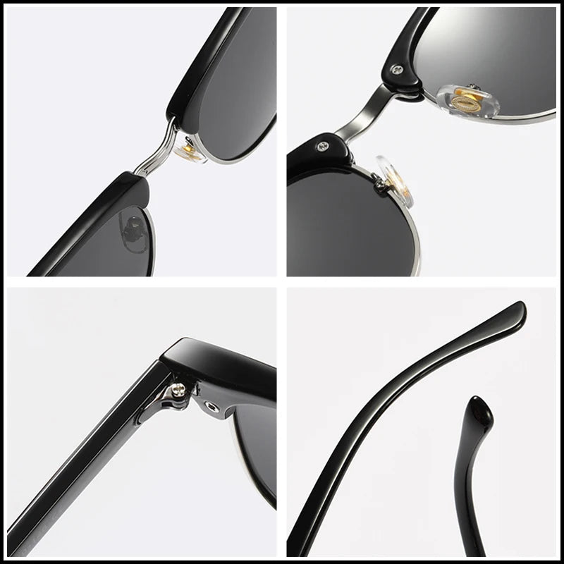 Classic Half Frame Polarized Sunglasses - Anti Glare - The Seasons Streetwear