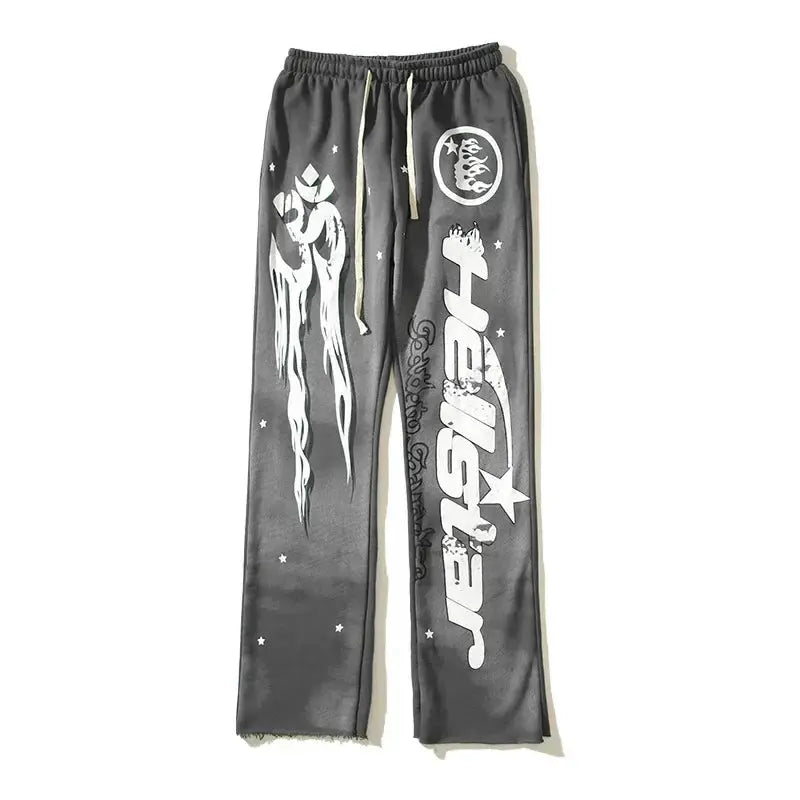 Hellstar Flare Graphic Pants The 4 Season Clothing Brand