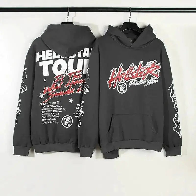 Hellstar Stars Graffiti Fleece Hoodie - The 4 Season Clothing Brand