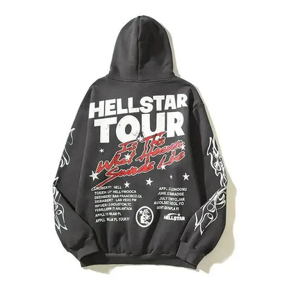 Hellstar Stars Graffiti Fleece Hoodie - The 4 Season Clothing Brand