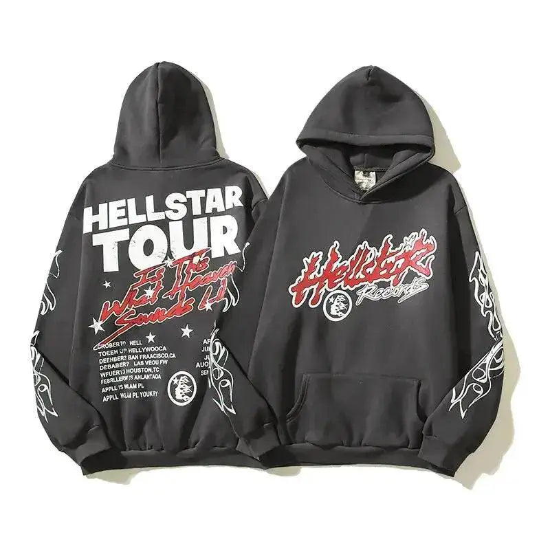 Hellstar Stars Graffiti Fleece Hoodie - The 4 Season Clothing Brand