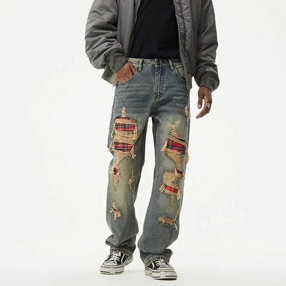 Jeans Washed Loose Casual Straight Trousers The 4 Season Clothing Brand