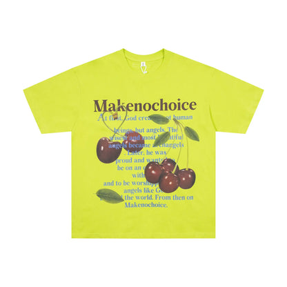 Make No Choice Special-interest Cherry Printed T-shirt The 4 Season Clothing Brand