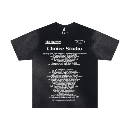 Make No Choice Studio Letter Printed T-Shirt The 4 Season Clothing Brand