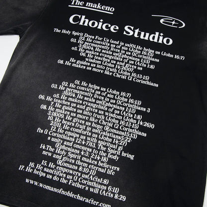 Make No Choice Studio Letter Printed T-Shirt The 4 Season Clothing Brand