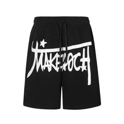 MakeNochoice Printed Graphic Cotton Shorts The 4 Season Clothing Brand