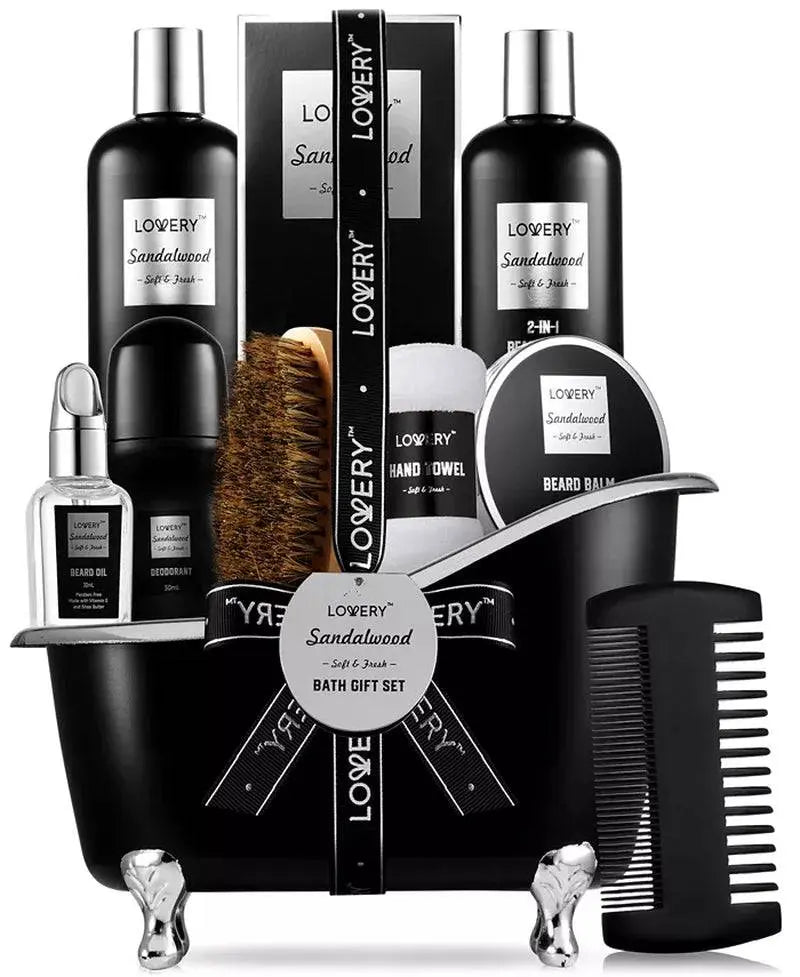 Men'S 10-Pc. Sandalwood Self-Care Grooming Gift Set - The 4 Season Clothing Brand