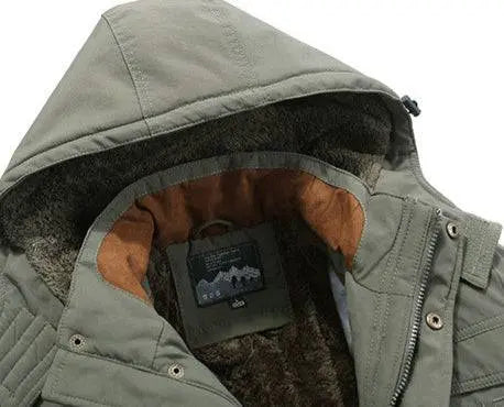 Men's Fleece-lined Thickened Loose-fitting Parka Jacket - The 4 Season Clothing Brand