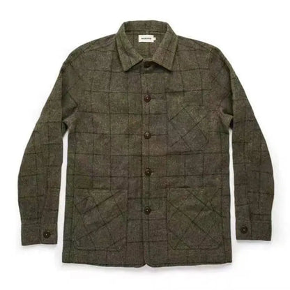 Men's New Woolen Lapel Casual Woolen Shirt - The 4 Season Clothing Brand