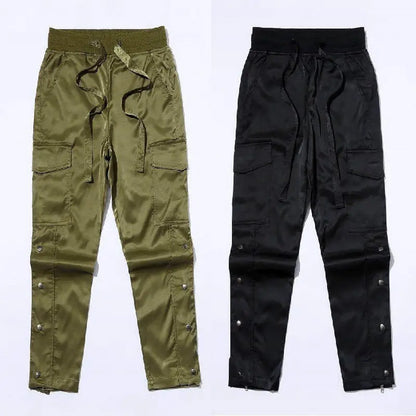 Men's Velcro Buttoned Cargo Pants The 4 Season Clothing Brand